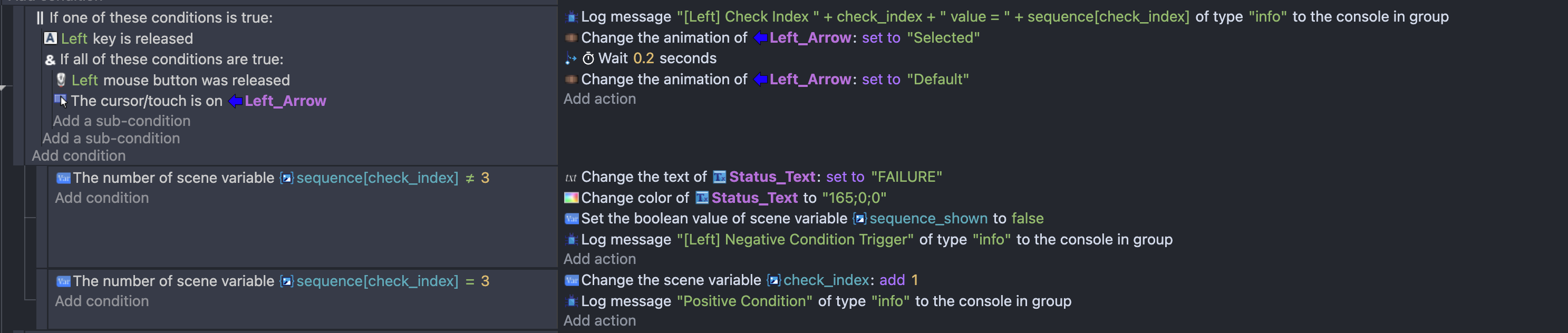 Screenshot of the Nested Conditionals